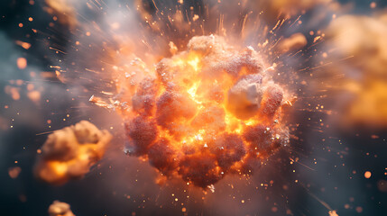 Fototapete - 3d illustration of particle burst from the collection