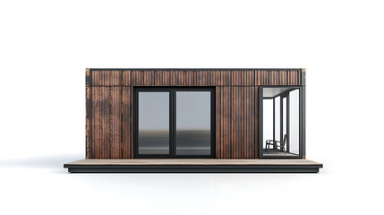 Aufkleber - 3d rendering of a shipping container isolated on white background