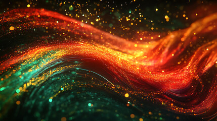 Aufkleber - A vibrant, abstract image featuring streaks of light and glowing particles, symbolizing speed, energy, and the dynamic flow of data in a digital universe