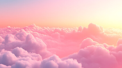 Aufkleber - Light soft panorama sunset sky background with pink cloudssunset over the clouds
