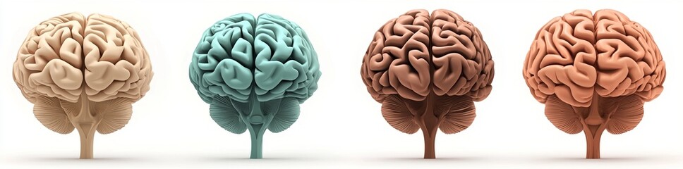 Mental health icons, modern in style, are offered as clipart with a transparent background