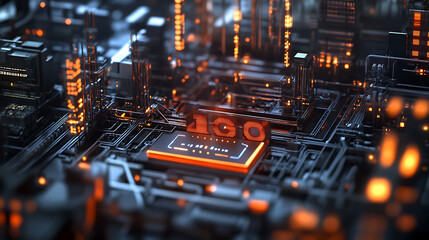 Poster - Industrial factory showcasing 5g connection technology for high-speed wifi internet, enhancing manufacturing efficiency and automation process management for smart factories
