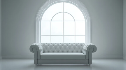 Poster - Japandi minimalist interior design of modern living room, home