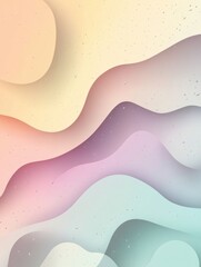 Fototapete - Modern abstract background featuring layered gradient forms in soft pastel tones for a fluid minimalistic aesthetic suitable for various creative projects