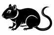 © pipp99 - gerbil silhouette line art vector illustration with a white background