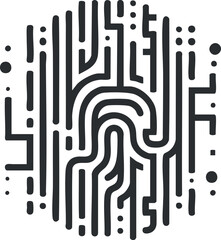 abstract fingerprint illustration representing biometric security and digital identity technology co