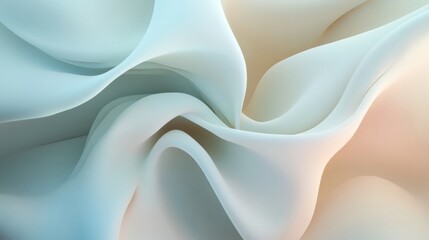 Leinwandbilder - Modern abstract background featuring layered gradient forms in soft pastel tones and a fluid minimalistic aesthetic for creative use