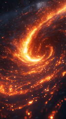 Wall Mural - A cosmic abstract background symbolizing the infinite universe with a glowing portal. It represents a way beyond boundaries, light at the end of the tunnel, and a space for astral travel and quantum e