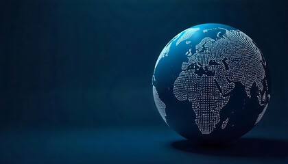 dark blue vector background wallpaper banner for headers. digital dotted globe blue dark background 