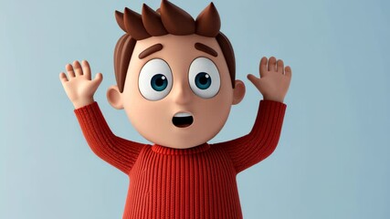 Wall Mural - a vibrant, cartoonstyle 3d render of a icon, showcasing modern design with playful textures and brig