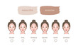 © Jeorge - Cosmetic skin makeup (base make-up)_ contouring, shading, illuminating, highlighting for different type of face shape