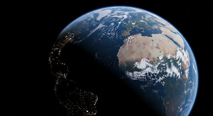 planet earth in space detailed