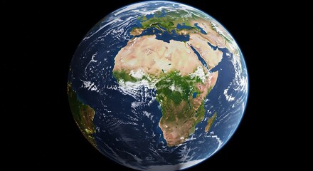 planet earth in space detailed about african