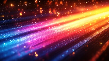 Wall Mural - vibrant streaks of light and sparkling particles