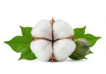 Cotton boll fluffy white flower