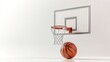 © alindiyani - Basketball equipment composition against a clean backdrop in 3D rendering