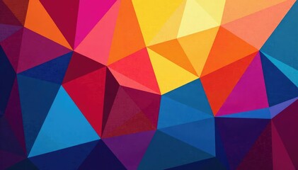 Wall Mural - Geometric mosaic, abstract shapes, vibrant colors, contemporary, art, geometric