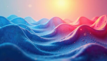 Wall Mural - interlocking wave forms, subtle color gradients , motif, decoration, curve