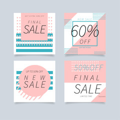 Wall Mural - vector design templates in simple modern style with copy space for text, good for poster, card, bann