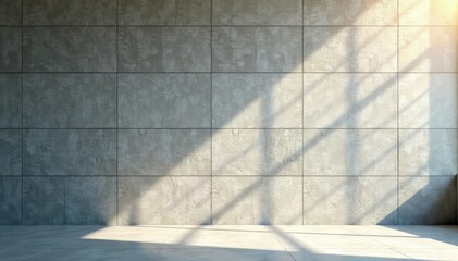 Wall Mural - Smooth, repeating stone wall, light and shadow, background, brick