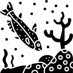 Naklejka na meble Catfish Icon