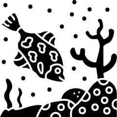 Naklejka na meble Halibut Icon