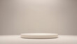 © al-sultan - Simple image showing a white circular platform against a light beige background ideal for product display or presentation.