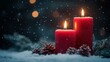 © shadow - Christmas Candles Snow Winter Cozy.