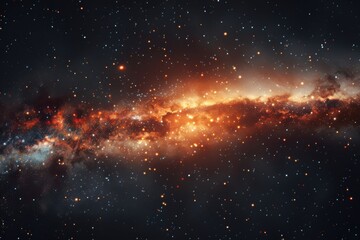 Wall Mural - galactic formation with vibrant colors and distant stars in the night sky