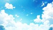 © Biancaart - Dreamy blue sky with cumulus clouds and sunlight, a refreshing summer day