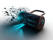 © Happy Photo Stock - Brute force attack breach. Password malware. Security threat. Hacking risk. Cyber firewall. Digital visualization of password cracking techniques and strategies.