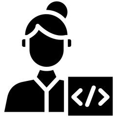 Web Developer Female Icon