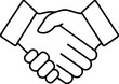 © Vector.com - handshake icon outline vector illustration