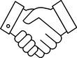 © Vector.com - handshake icon outline vector illustration