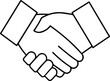 © Vector.com - handshake icon outline vector illustration