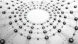 © Sukkamon - Abstract Network Structure with Circular Pattern of Nodes and Connection Lines on White Background