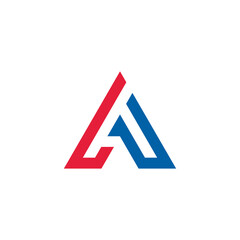 Abstract Triangle Letter A Logo design vector template isolated on white background