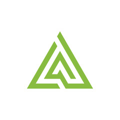 Abstract Triangle Letter A Logo design vector template isolated on white background