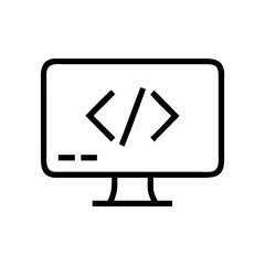 coding flat vector