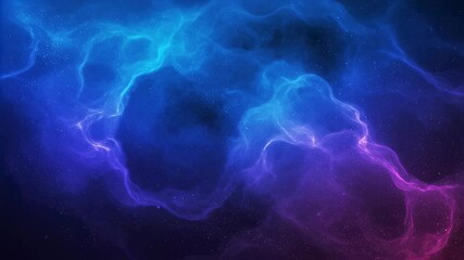 Wall Mural - cosmic nebula animation with swirling blue and purple energy clouds. space background for science fi