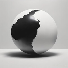globe on white background