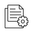 © IsratJahan - Document settings configuration icon vector file management process automation tool and gear wheel design