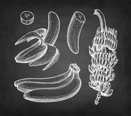 Wall Mural - bananas chalk sketch