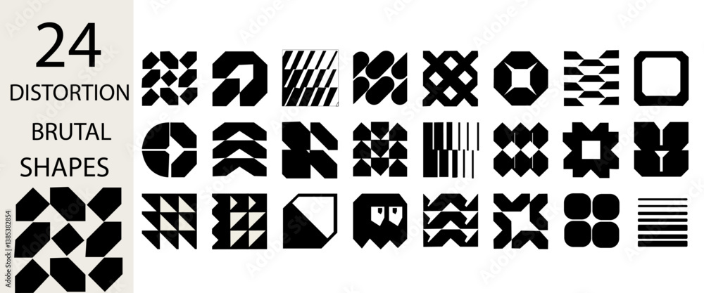 Postmodern abstract geometric graphic elements, Refraction and ...