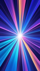 Wall Mural - abstract bright blue rays of light beams spectrum illustration background