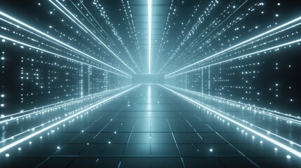 Seamless digital network design featuring interconnected nodes and glowing lines, abstract tech background
