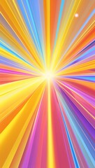 Wall Mural - abstract bright yellow rays of light beams spectrum illustration background
