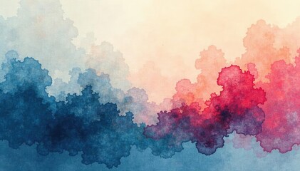 Wall Mural - Abstract watercolor wash with muted tones, fading to indistinct shapes , design, shape, texture