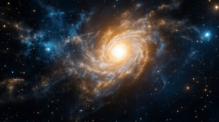 Wall Mural - celestial symphony: witness the breathtaking spiral arms of a luminous galaxy, a swirling spectacle 