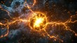 © AGUNG - Fiery, energized sphere within a turbulent, smoky environment